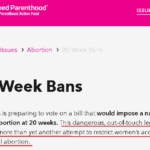 contradicao planned parenthood contra-aborto-apos-20-semanas-mostra-falha do argumento pro escolha