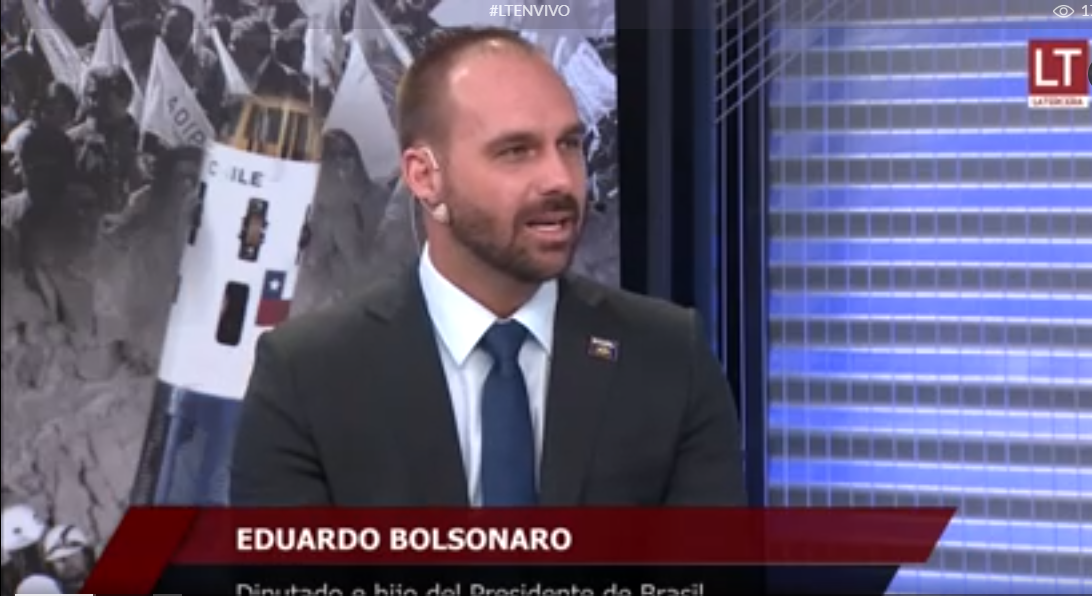 Entrevista de Eduardo Bolsonaro a programa chileno