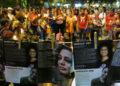 Rio de Janeiro -03 04 2018 O ato Luzes para Marielle e Anderson reune centenas pessoas segurando velas e lanternas em memoria de ambos que foram assassinados na cidade do Rio de Janeiro (Vladimir Platonow/Agencia Brasil)