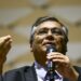 O ministro da Justiça e Segurança Pública, Flávio Dino, durante cerimônia de posse do diretor-geral da PF, na sede da corporação, em Brasília.