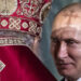 FILE  In this file photo taken on Sunday, April  28, 2019, President Vladimir Putin, right, listens to Russian Orthodox Patriarch Kirill, back to a camera, during the Easter service in the Christ the Savior Cathedral in Moscow, Russia. (AP Photo/Alexander Zemlianichenko, File)
